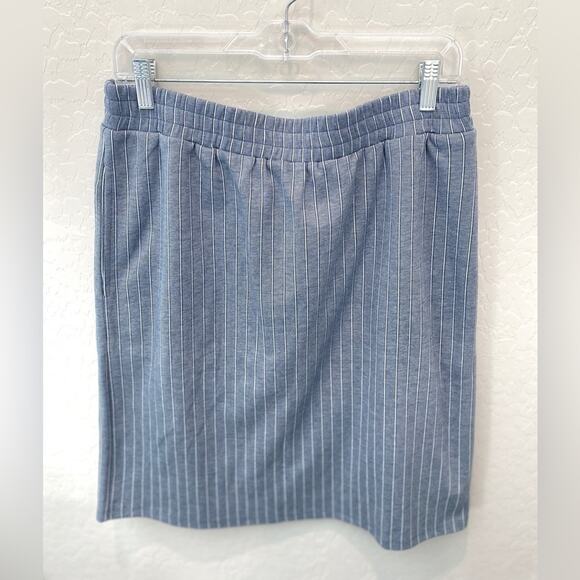 DOWNEAST | Striped Blue Pinstripe Pencil Midi Skirt NWT | Size XL - Picture 1 of 5